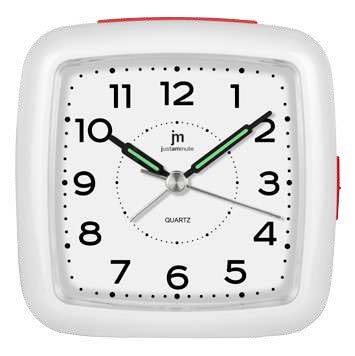 [JA7089BR] SVEGLIA QUARZO MOV. SINCRO - BIANCO-ROSSO