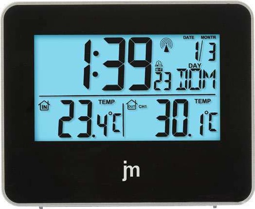 [JD9524] STAZIONE BAROMETRICA SVEGLIA SENSORE NERO LOWELL