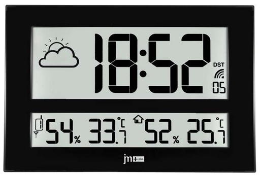 [JD9907] OROLOGIO PARETE RADIOC. METEO NERO LOWELL