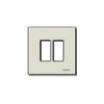 [VIW08606] PLACCA VIMAR ALLUMINIO A SCATTO ORO SERIE 8000 2 POSTI