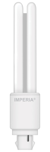 [213421] LAMPADA LED IMPERIA 2 PIN PL-G24D 5W 230V  4000K (13W EX) LUNGHEZZA DA 13.0 A 14.0 CM 