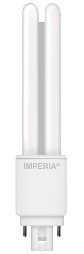 [213469] LAMPADA LED IMPERIA  PL-G24Q 4PIN  9W 230V  4000K ( 26W EX) LUNGHEZZA 17.0 CM 