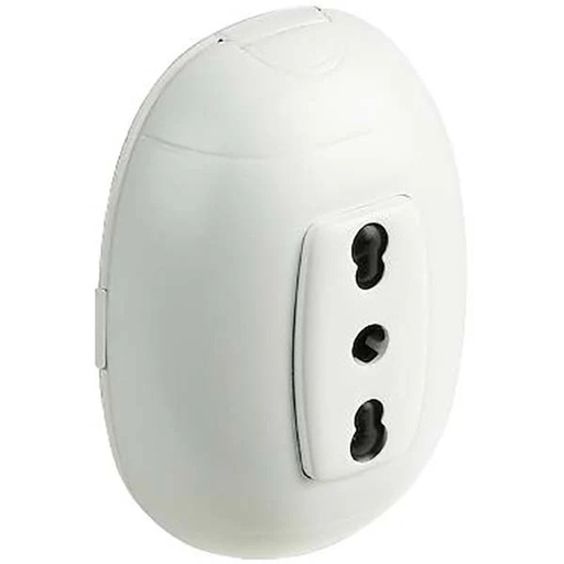 [BTISP80BF] FRUTTO BTICINO PRESA BIVALENTE 10/16A DA ESTERNO 250V SERIE BTICINO OVAL