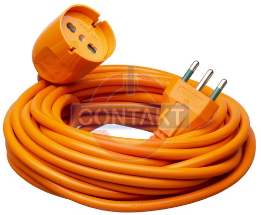 [CT3020A] PROLUNGA GIARDINO SPINA 16A PRESA TRIVALENTE 3X1.5MM 20MT ARANCIO CONTAKT