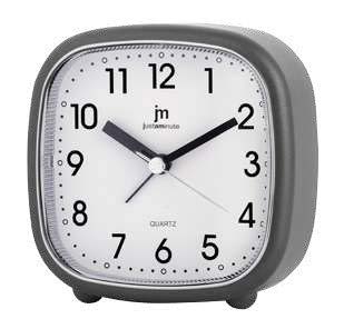 [JA7108QG] SVEGLIA Q.ZO MOV. CONTINUO QUADRATA -GRIGIO