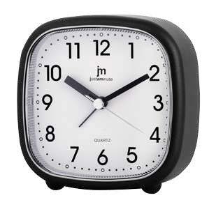 [JA7108QN] SVEGLIA Q.ZO MOV. CONTINUO QUADRATA - NERO