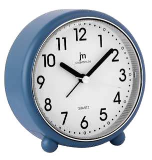 [JA7108TA] SVEGLIA Q.ZO MOV. CONTINUO TONDA  -BLU