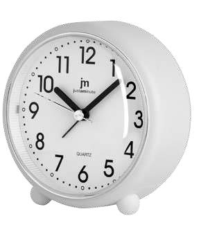 [JA7108TB] SVEGLIA Q.ZO MOV. CONTINUO TONDA- BIANCO