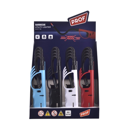 [P40411745] ACCENDIGAS ELETTRONICO ANTI-VENTO BBQ ESPO 16PZ. POLY