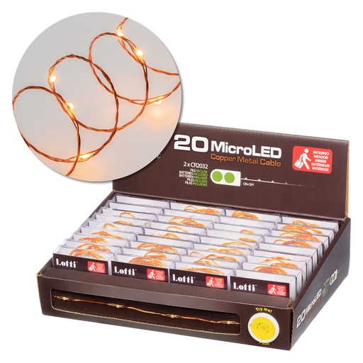 [L69954] CATENA 20 MICROLED CR2032 2M PDQ