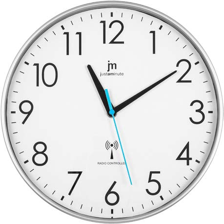 [00971RCS] OROLOGIO PARETE RADIOC. ABS QUA. - SILVER