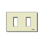 [VIW08636A] PLACCA VIMAR RESINA A SCATTO AVORIO SERIE 8000 2 POSTI