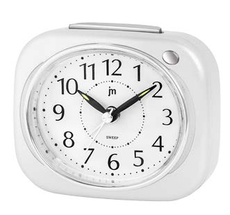 [JA7109B] SVEGLIA QUARZO MOVIMENTO CONTINUO BIANCO