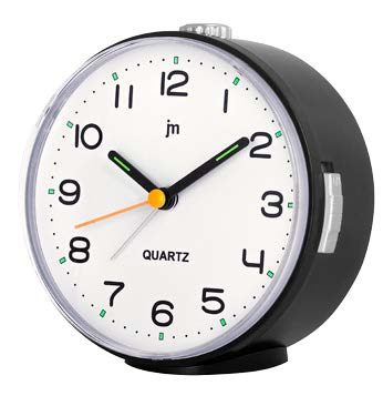 [JA7110N] SVEGLIA QUARZO ANALOG.MOVIMENTO CONTINUO SILENZ.NERO