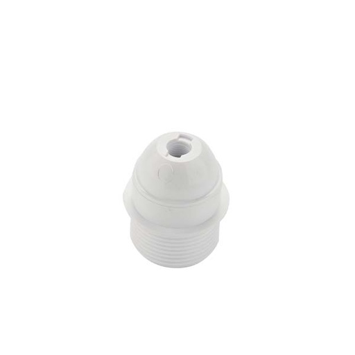 [F0191TPL] PORTALAMPADA E27 RESINA BIANCO CAMICIA SEMI FIL. FAI