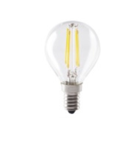 [26070008] LAMPADA LED-FILO LIGHTX SFERA G45 4W 300LM E14 CHIARA 4000K