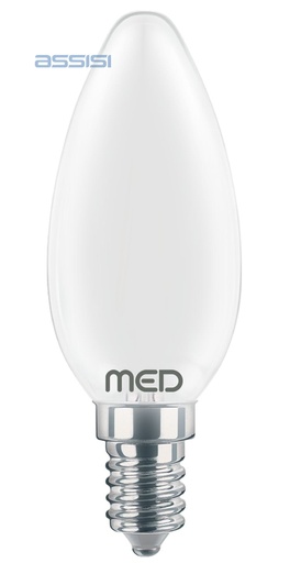 [C35OLFL041430SM] OLIVA FILOLED 4W 450LM E14 3000K SMERIGLIATO MED