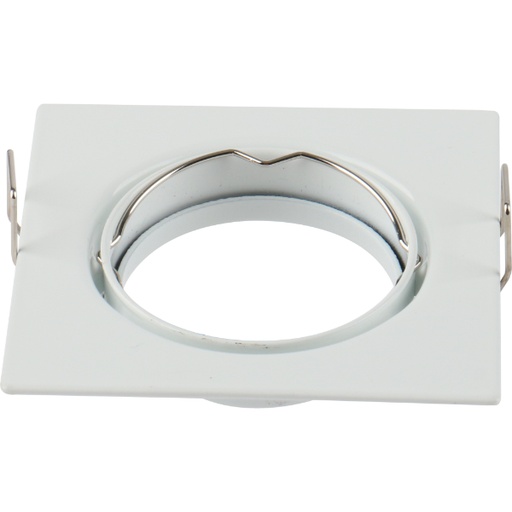 [IOPORTLAMPQBI] PORTALAMPADA M.C. ELETTRICI DA INCASSO ORIENTABILE QUADRATO BIANCO