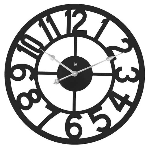 [21551N] OROLOGIO PARETE MDF 60CM NERO