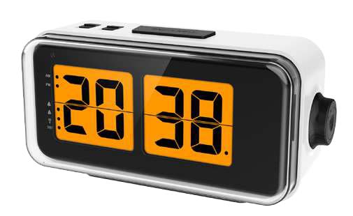 [JD9042B] SVEGLIA DIGITALE QUARZO RADIOC.- BIANCO