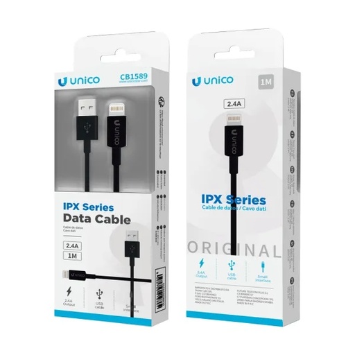 [CB1589N] CAVO UNICO DA USB-A A USB-C 2.4Ah 100CM BIANCO 