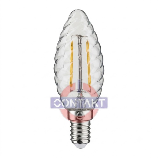 [CTFLTOR041427CH] LAMPADA LED FILO  CONTAKT TORTIGLIONE  C37 ALTA EFFICIENZA 4W 470LM E14 CHIARA 2700K