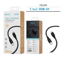 CAVO UNICO DA USB-C A LIGHTING CARICA SMART RAPIDA 3Ah 100CM NERO
