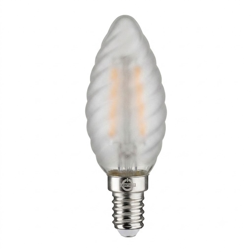 [CTFLTOR651440SM] LAMPADA LED FILO  CONTAKT TORTIGLIONE C37 ALTA EFFICIENZA 6.5W 750LM E14 SMERIGLIATO 4000K 