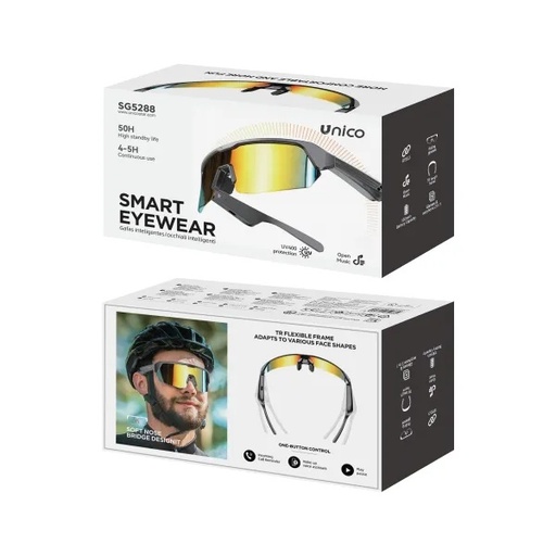 [SG5288] OCCHIALI DA SOLE  BLUETOOTH UNICO CON CONDUZIONE OSSEA , ATTIVAZIONE CHIAMATE E MUSICA 