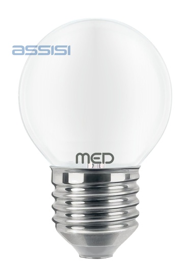 [G45FL042730SM] LAMPADA LED FILO MED SFERA G45  ALTA EFFICIENZA 4W 450LM E14 SMERIGLIATA 3000K