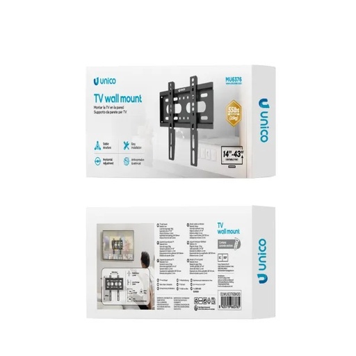 [MU6376] SUPPORTO TV A MURO UNICO PER TV LCD 14" -  43"