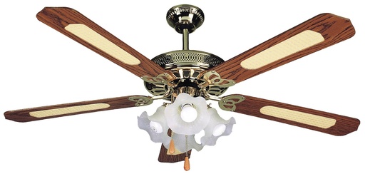 [V70900] VENTILATORE DA SOFFITTO VINCO Ø132CM. - ALTEZZA DA SOFFITTO 45CM. ATTACCO LAMPADA E27 POTENZA 65W 3 VELOCITA'