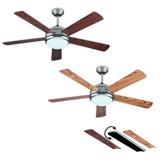 [V70934] VENTILATORE DA SOFFITTO  VINCO Ø132CM. - ALTEZZA DA SOFFITTO 45CM. ATTACCO LAMPADA E27 POTENZA 55W 3 VELOCITA' 