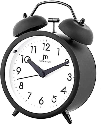 [JA7099N] SVEGLIA Q.ZO MOV. CONT. S.CAMPANA - NERO