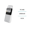 CARICATORE POWERBANK UNICO BIANCO DA 20000Mah CON 4 CAVI INTEGRATI 