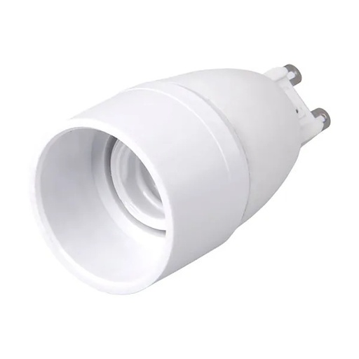 [F0018PA] ADATTATORE FAI PORTALAMPADA DA SPINA G9 A PRESA E14 BIANCO TERMOPLASTICO