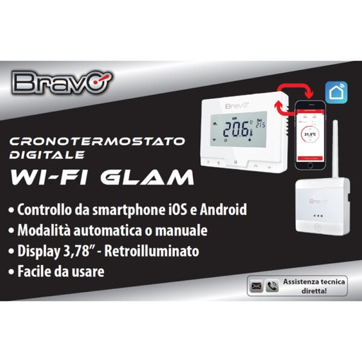 [CRONOTERGLAMWIFI] CRONOTERMOSTATO WI-FI GLAM 93003112 BRAVO