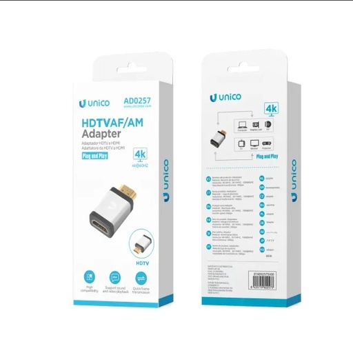 [AD0257] ADATTATORE UNICO DA  HDMI PRESA A HDMI SPINA