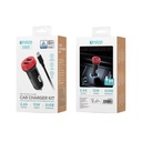 CARICATORE UNICO DA AUTO 12V CON 2 USB-A 2.4A E 1 USB-C IN DOTAZIONE  CAVO USB-A A USB-C CERTIFICAZIONE TUV 