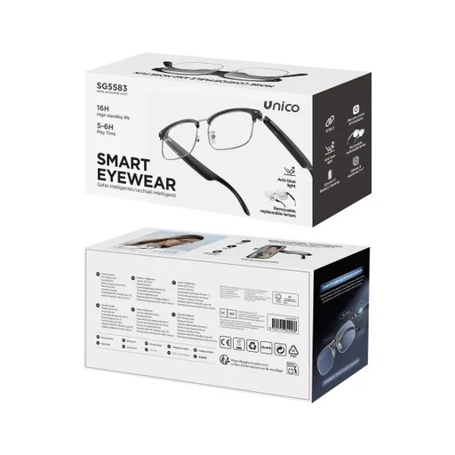 [SG5583] OCCHIALI MUSICALI BLUETOOTH INTELLIGENTI BUSINESS METAL EDITION