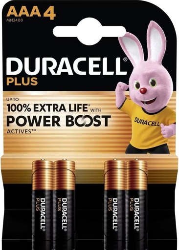 [MN2400B] PILE DURACELL ALKALINE POWERBOOST MINISTILO AAA BL. 4