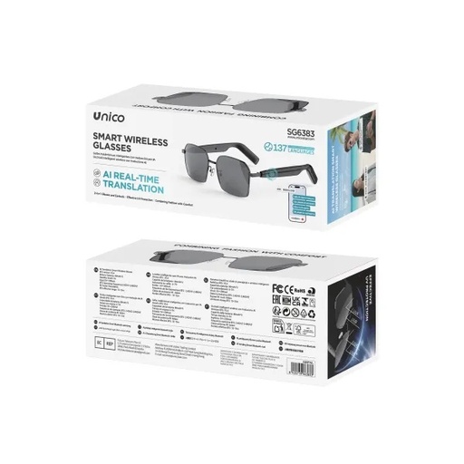 [SG6383] OCCHIALI BLUETOOTH INTELLIGENTI CON TRADUZIONE IA