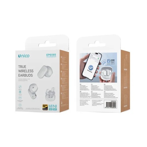 [EP6085B] AURICOLARI UNICO BLUETOOTH TWE (True Wireless Earbuds )