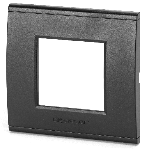 [AI407759] PLACCA CONTAKT A 2 MODULI IN PLASTICA NERA OPACA TIPO BTICINO LIVINGLIGHT E INTERNATIONAL