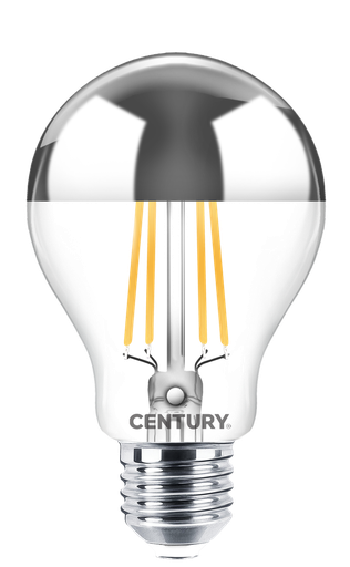 [INCANTOA60112727] LAMPADA LED FILO CENTURY  MODELLO INCANTO GOCCIA ALTA EFFICIENZA CUPOLA ARGENTATA 11W 1350LM IP20 E27 CHIARA 2700K