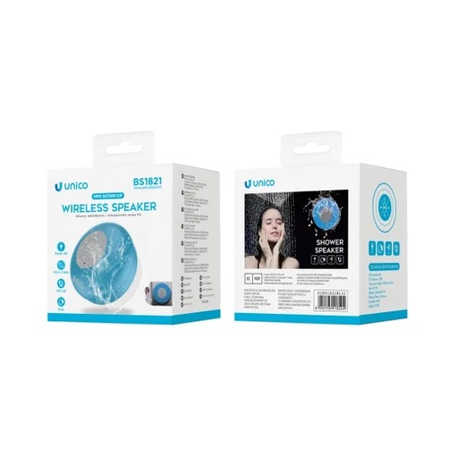 [BS1821] CASSA BLUETOOTH RICARICABILE PORTATILE  UNICO WATERPROOF RESISTENZE ALL' ACQUA 3W