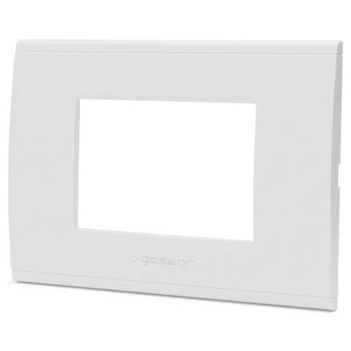 [AI205195] PLACCA CONTAKT A 3 MODULI IN PLASTICA BIANCA TIPO LIVINGLIGHT - INTERNATIONAL 