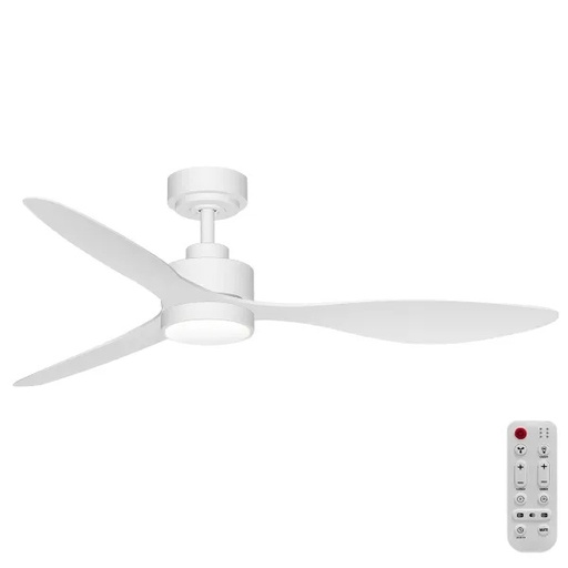 [AI409074] VENTILATORE DA SOFFITTO CONTAKT CON LUCE LED E TELECOMANDO 132CM  3 PALE E 6 VELOCITÀ  BIANCO