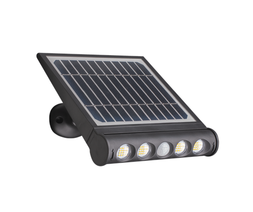 [GNS081240]  PROIETTORE FARO CENTURY LED MODELLO GENIUS CON PANNELLO SOLARE 8W  4000K SENSORE CREPUSCOLARE IP65 950LM 
