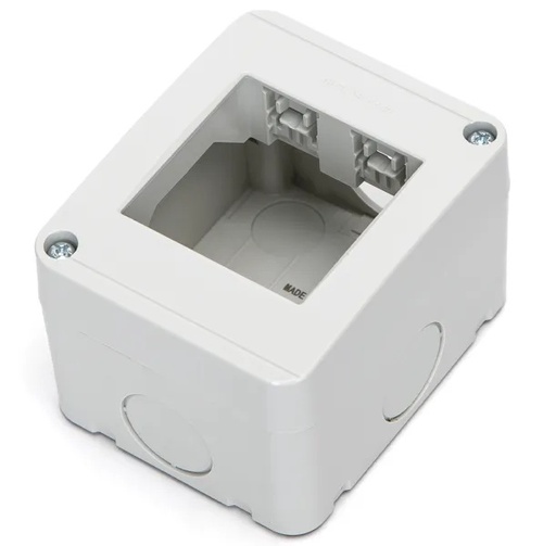 [AI338404] SCATOLA A 2 VIE DA SUPERFICIE GRIGIA SERIE BTICINO LIVINGLIGHT-INTERNATIONAL